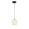 Access Lighting Japanese Lantern, Pendant, Oil Rubbed Bronze Finish, White Lined Glass 28085-1C-ORB/WHTLN - alternate 1